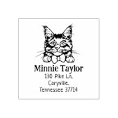 Cat Maine Coon Retouradres Rubberstempel (Afrduk)