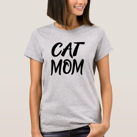 CAT MAM EENVOUDIG SCRIPT T-SHIRT (Voorkant)