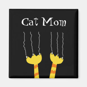 Cat mam Funny Cat Scratch Whimsical Kat Magnet Magneet