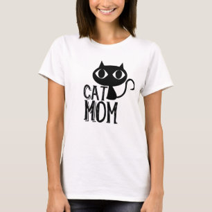 Cat mam Funny cat silhouette schattig T-shirt