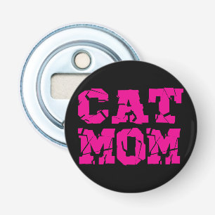 Cat mama button flesopener