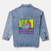Cat mama denim jacket (Achterkant)
