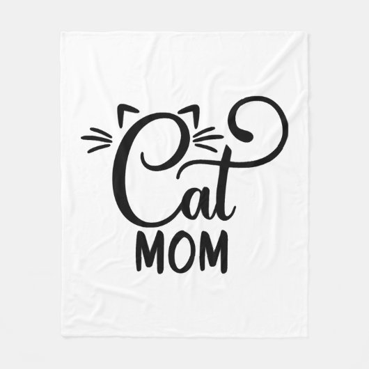 Cat mama fleece deken (Voorkant)