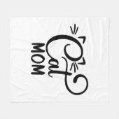 Cat mama fleece deken (Voorkant (Horizontaal))