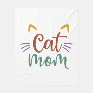 Cat mama fleece deken