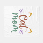 Cat mama fleece deken (Voorkant (Horizontaal))