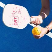 Cat Mama Gepersonaliseerd-Roze Schattige Cat Desig Pickleball Paddle