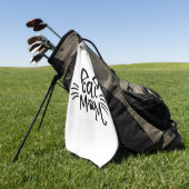 Cat mama golfhanddoek (Groen)