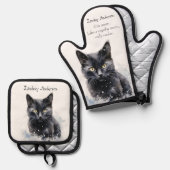 Cat mama ovenwant & pannenlap set (Voorkant / Achterkant)