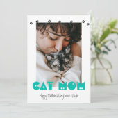Cat mama | Pawprinters | Aangepaste Moederdag Feestdagenkaart (Staand voorkant)