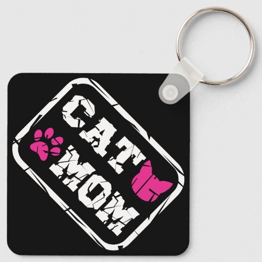 Cat mama sleutelhanger (Achterkant)