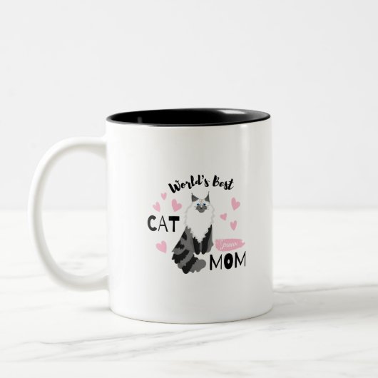 Cat mama tweekleurige koffiemok (Links)