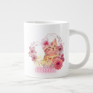 Cat Maman Mug - Cute Floral Kitten Coffee Coffee