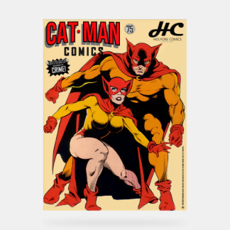 CAT-MAN Comics Acrylic Sign Acryl Bord