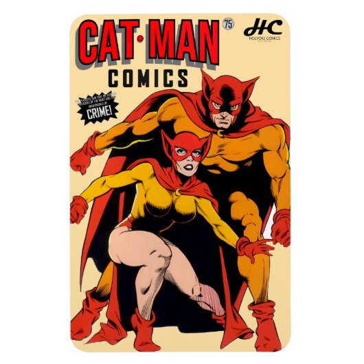 CAT-MAN Comics Retro Magnet Magneet (Verticaal)