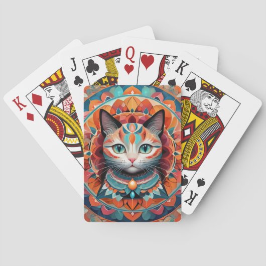 Cat Mandala Pokerkaarten (Achterkant)