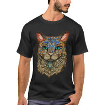 Cat Mandala T-Shirt for Cat Lovers