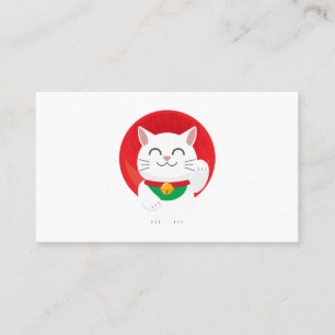 Cat Maneki Neko Japan Lucky Cat Funny Gift Idea Visitekaartje