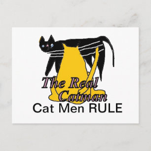 Cat Mannen Rule Card Briefkaart