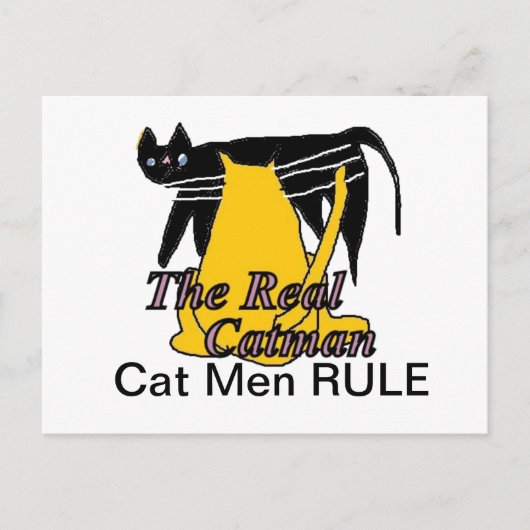 Cat Mannen Rule Card Briefkaart (Voorkant)