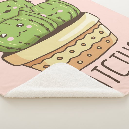 Cat Meets Cactus Sherpa Deken (3/4)