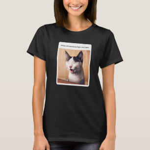 Cat Meme als iemand mij een koekje geeft T-shirt