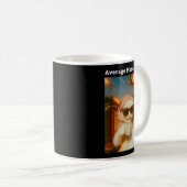 Cat Meme Average Monday 9am Funny Sarcastic Back T Koffiemok (Voorkant rechts)