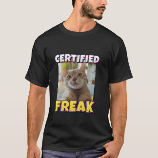 Cat Meme Gecertificeerd Freak Eat Cement Vervloekt T-shirt