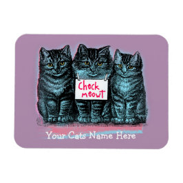 Cat Meme Magnet 'Check Meowt' Magneet