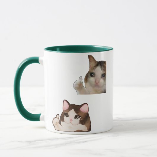 Cat Meme Thumbs Up Funny OK Cat Meme Kitten Mug Mok (Links)