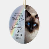 Cat Memorial 2 Foto's Rainbow Keepomwille Keramisch Ornament (Rechts)
