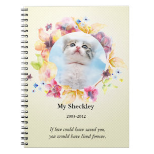 Cat Memorial Custom Photo Journal Notitieboek