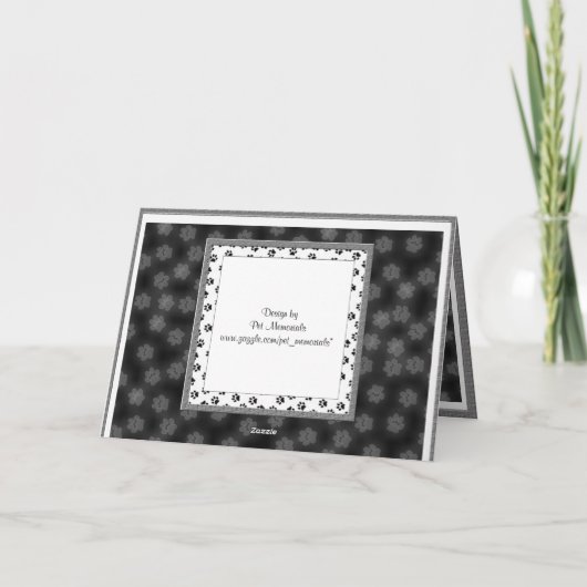 Cat Memorial Faire-part - Perte d'animal (Dos)