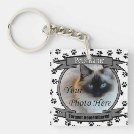 Cat Memorial - Forever herdacht - Pet Loss Cat Sleutelhanger