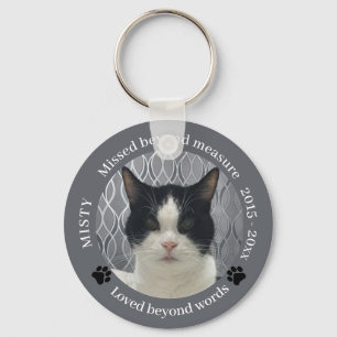 Cat Memorial Gemist Beyond Measure Pet Photo Sleutelhanger