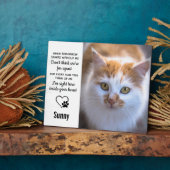 Cat Memorial Gift - Pet Loss Herembrance Keepslag Fotoplaat (Zijkant)