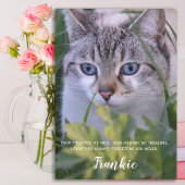 Cat Memorial Gift- Pet Loss Keepomwille- Kat Sympa Fotoplaat