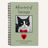 Cat Memorial Journal Sage Green (Recto)
