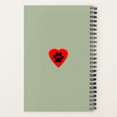 Cat Memorial Journal Sage Green Notitieboek (Achterkant)