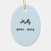  Cat Memorial Ornament (Achterkant)