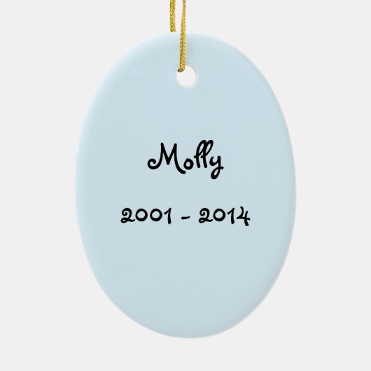  Cat Memorial Ornament (Achterkant)