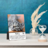 Cat Memorial - Pet Loss Keepomwille Gift- Cat Symp Fotoplaat (Zijkant)