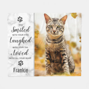 Cat Memorial Photo Fleece Deken