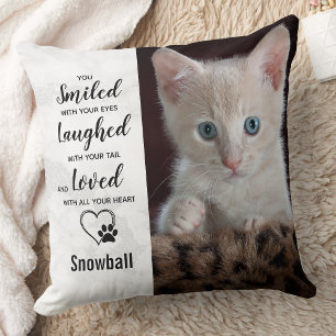Cat Memorial Photo Keepomwille Sympathy Pet Loss Kussen