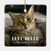 Cat Memorial Photo Keramisch Ornament (Achterkant)