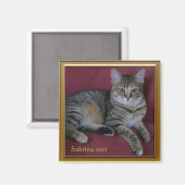 Cat Memorial Photo Lijst Magnet Magneet (Voorkant / Achterkant)