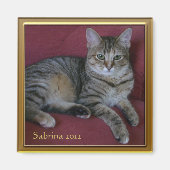 Cat Memorial Photo Lijst Magnet Magneet (Voorkant)