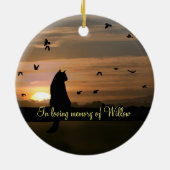 Cat Memorial Sympathie Keramisch Ornament (Achterkant)
