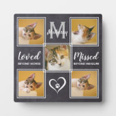 Cat Memorial Unieke fotocollage Fotoplaat (Voorkant)