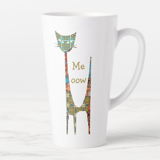 Cat Meoow Latte Mug (Droite)